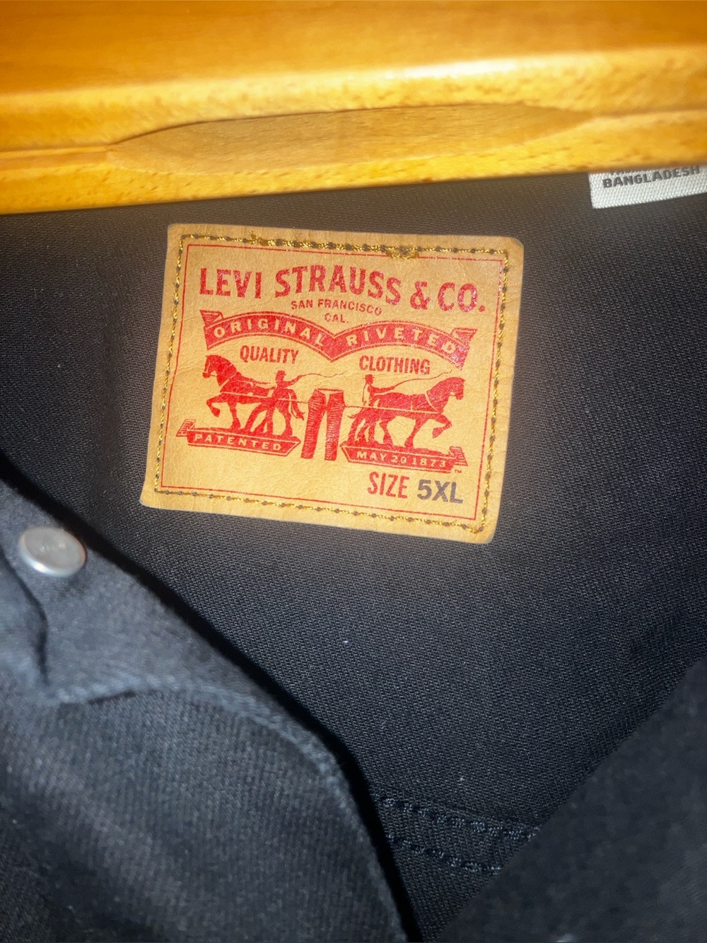 Levi’s black Jean jacket , nwot , 5XL